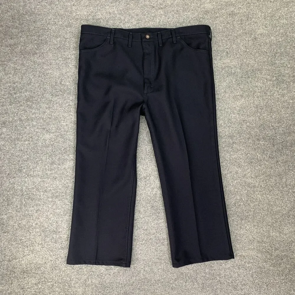 Vintage Wrangler Pants Mens‎ 44 Indigo Wrancher Straight High Rise Dress Western
